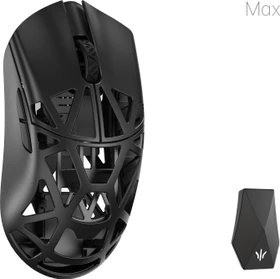 WLMouse Beast X Max Wireless 8K Magnesium Gaming Mouse, Solid Side + Omron Optical, schwarz, USB