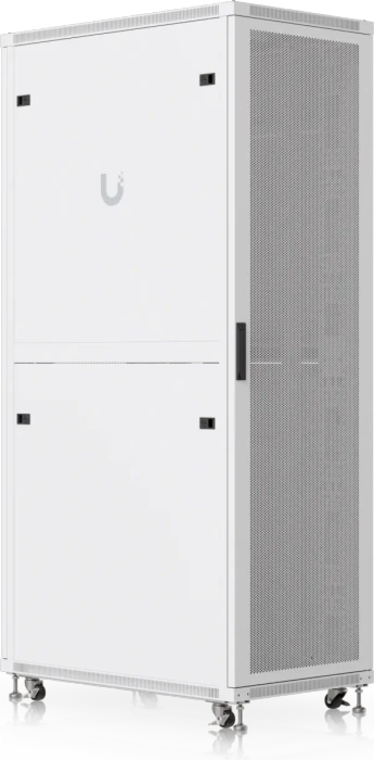 Ubiquiti 42U Rack Cabinet, 19" Rackschrank 42HE, mit Rollen, Gitternetztür, weiß, 1000mm tief