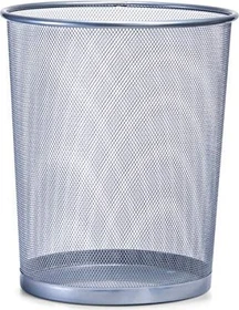 Zeller Mesh Papierkorb silber