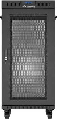 Lanberg 19" Rackschrank 24HE, LCD, freistehend, Flat Pack, V2, Gitternetztür, IP20, RAL 9004, 800mm tief