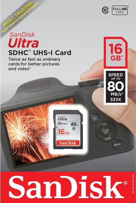 SanDisk Ultra R80 16GB, UHS-I U1, Class 10