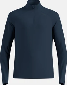 Odlo Essentials Ceramiwarm Midlayer Half Zip Laufshirt langarm dark sapphire (Herren)