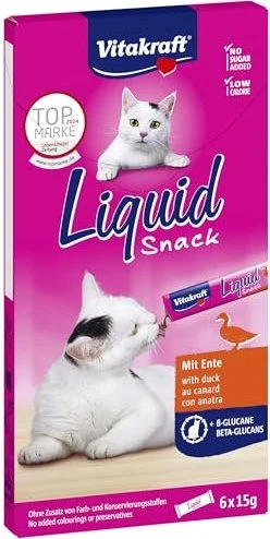 Vitakraft Cat Liquid-Snack Ente + Beta-Glucan