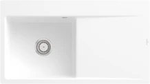 Villeroy & Boch Subway Style 50 flat Einbau Becken links mit Ablauffernbedienung stone white