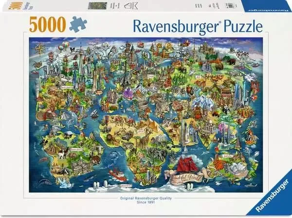 Ravensburger Weltkarte mit Sehenswürdigkeiten