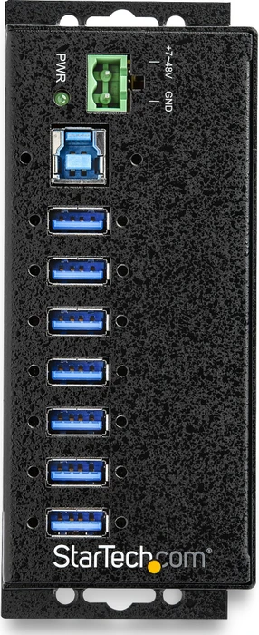 StarTech Industrial Railmount USB-Hub, 7x USB-A 3.0, USB-B 3.0 [Buchse]