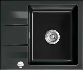 systemceram Genea 60 F Einbau Becken reversibel mit Ablauffernbedienung nero