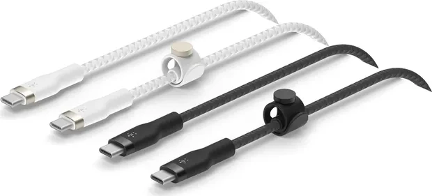 Belkin BoostCharge Pro Flex USB-C/USB-C Kabel 1.0m schwarz/weiß, 2er-Pack
