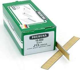 Prebena Typ J Stauchkopf Tacker-Nägel verzinkt geharzt, 13x1.25mm, 10000 Stück