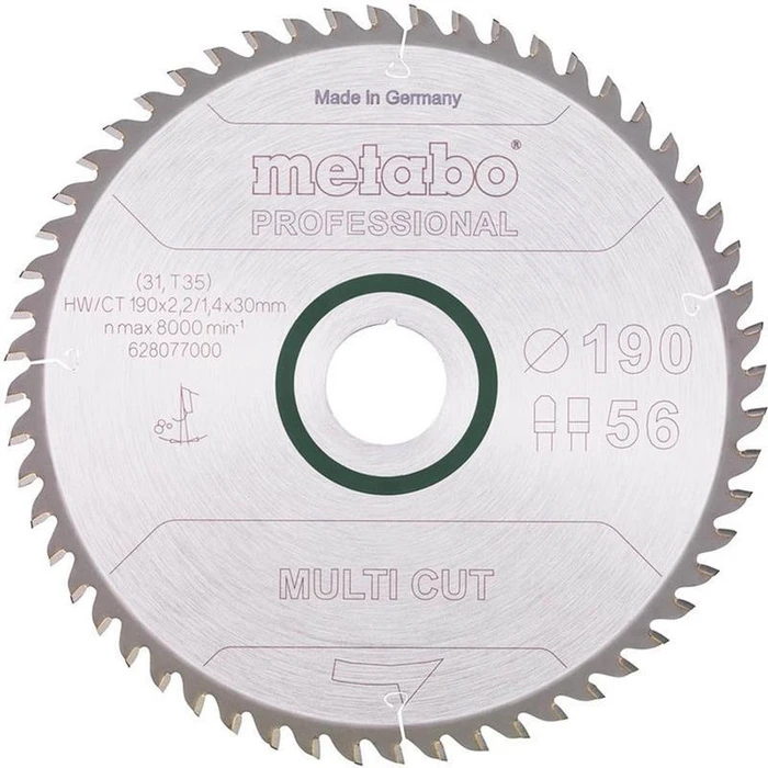 Metabo Multi Cut Kreissägeblatt 56Z, 190x1.4x30mm, 1 Stück