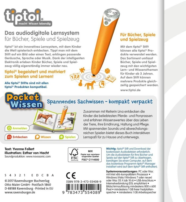 Ravensburger tiptoi Buch: Pocket Wissen: Pferde und Ponys