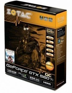 Zotac GeForce GTX 560 Ti OC, 1GB GDDR5, 2x DVI, Mini HDMI
