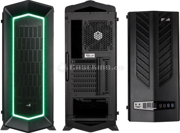 AeroCool Project7 P7-C1 Tempered Glass Edition schwarz, Glasfenster