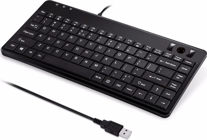 Perixx Periboard-505H PLUS Wired Trackball Keyboard, USB, US