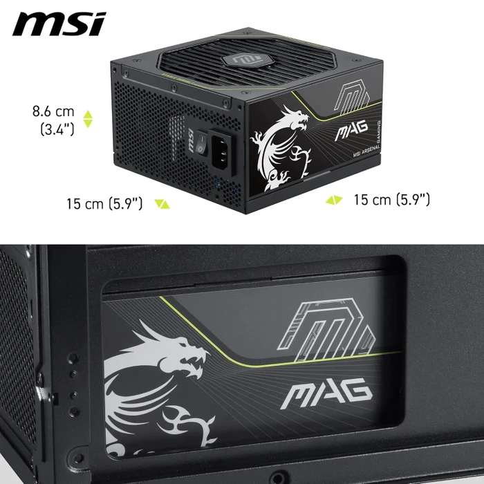 MSI MAG A1000PLS PCIE5 1000W, ATX 3.1