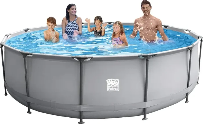 Happy People Stahl Frame Pool rund 457x106cm