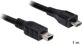 DeLOCK USB 2.0 Kabel Mini-B/Micro-B schwarz, 1m (83177)