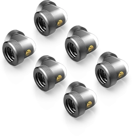 Raijintek Pelias D140906 L-Verbinder 90° 14mm, silber, 6er-Pack