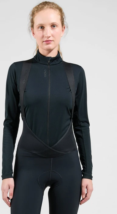 Odlo Zeroweight Warm Tights Bib Fahrradhose lang schwarz (Herren)