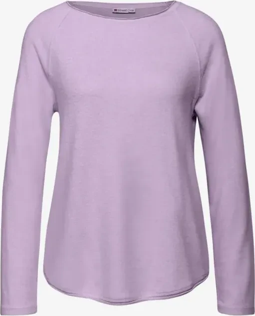 Street One Soft Melange Shirt langarm soft lavender mel. (Damen)