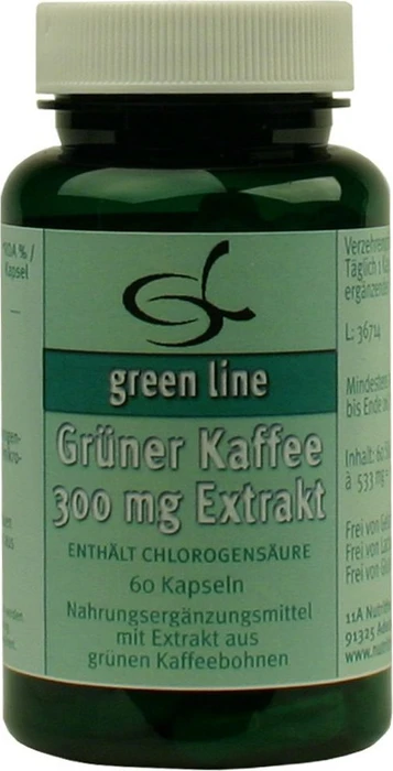 11A Nutritheke Grüner Kaffee 300mg Extrakt Kapseln, 60 Stück