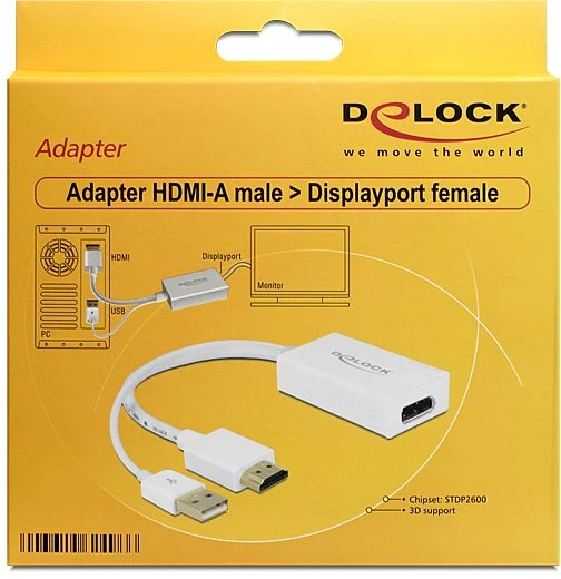 DeLOCK High Speed HDMI A [Stecker]/DisplayPort [Buchse] Adapter