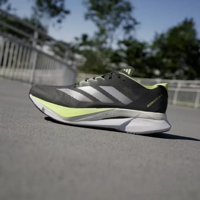 adidas Adizero Boston 12 aurora ink/silver metallic/pulse lime (Herren)