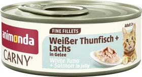 animonda Carny Adult Fine Fillets, mit Weißer Thunfisch und Lachs in Gelee, 720g (12x 60g)