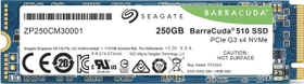 Seagate BarraCuda 510 SSD 250GB, M.2 2280 / M-Key / PCIe 3.0 x4