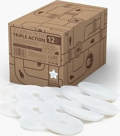 Catit dreifach wirkender Ersatzfilter für Trinkbrunnen mit Blume , 12er-Pack, 3l