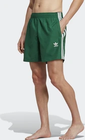 adidas Originals Adicolor 3-Streifen Badeshorts dark green/white (Herren)