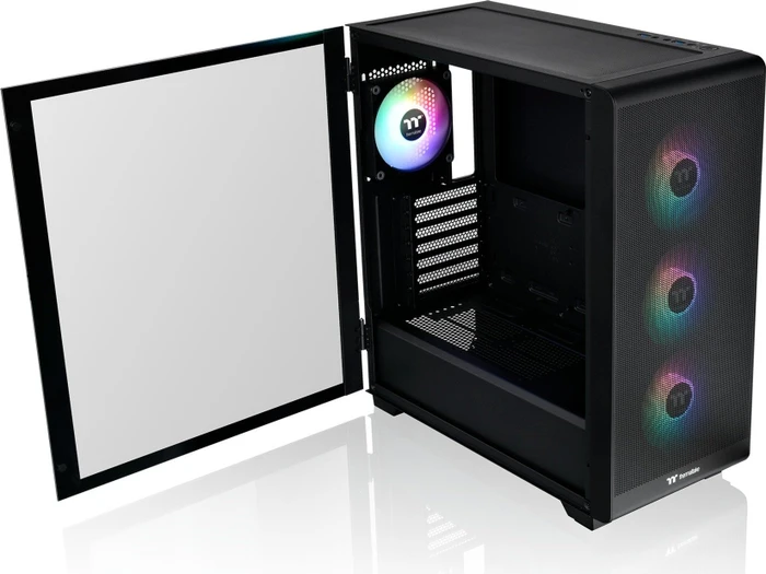 Thermaltake S250 ARGB, schwarz, Glasfenster
