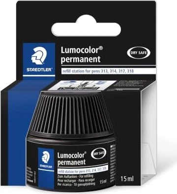 Staedtler Lumocolor 487 17 Permanentmarker Nachfüllstation 15ml, schwarz