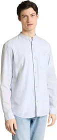 Tom Tailor Basic Fit mit Stehkragen Hemd langarm light herringbone/structure (Herren)
