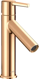 Hansgrohe Axor Starck Einhebel-Waschtischmischer 100 mit Hebelgriff und Ablaufgarnitur polished bronze