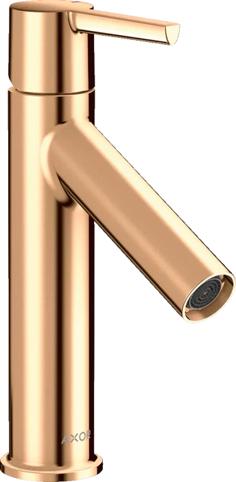 Hansgrohe Axor Starck Einhebel-Waschtischmischer 100 mit Hebelgriff und Ablaufgarnitur polished bronze