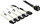 DeLOCK mini SAS HD [SFF-8643] auf 4x SATA gewinkelt mit 1x Sideband, 0.5m (83320)