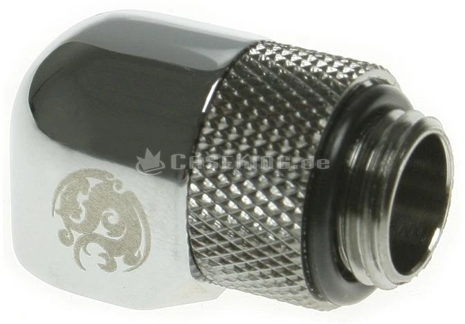 Bitspower Winkel G1/4" auf G1/4" drehbar glänzend silber