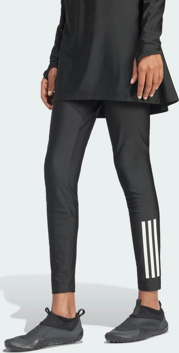 adidas 3-Streifen Schwimmleggins Badehose schwarz (Damen)