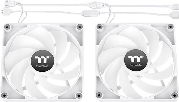 Thermaltake CT120 Reverse ARGB Sync Snow White, weiß, 120mm, 2er-Pack