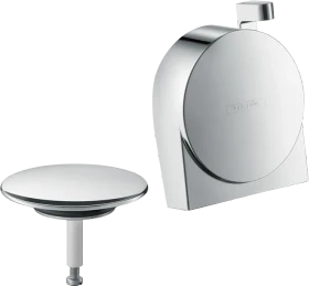 Hansgrohe Exafill Abdeckung für Ab- & Überlaufgarnituren mit Füllfunktion, Kunststoff chrom