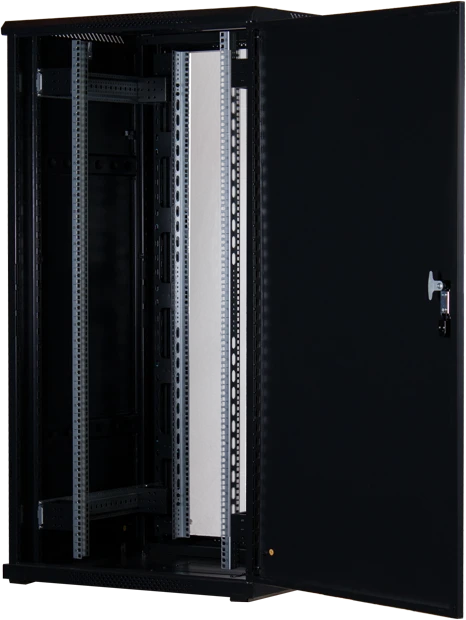 Rockstable 19" Serverschrank 32HE, Sicherheitsglastür, IP2X, schwarz, 800mm tief