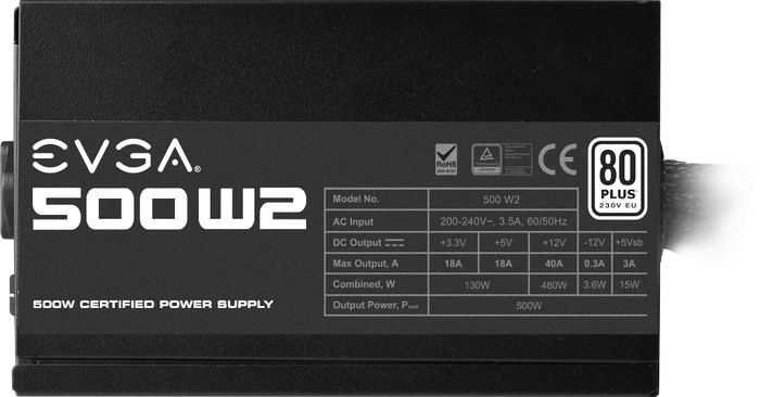 EVGA W2 500 500W, ATX