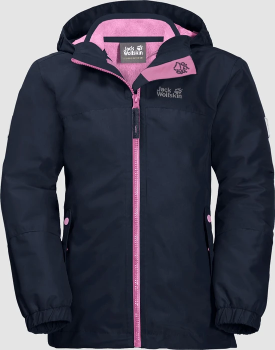 Jack Wolfskin Girls Iceland 3in1 Funktionsjacke midnight blue (Junior)
