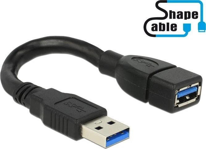 DeLOCK USB-A 3.0 Verlängerungskabel, 0.15m