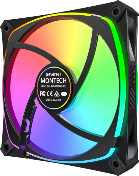 Montech RX120 PRO, schwarz, 120mm, 3er-Pack