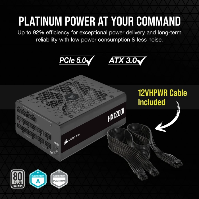 Corsair HXi Series 2023 HX1200i 1200W, ATX 3.1