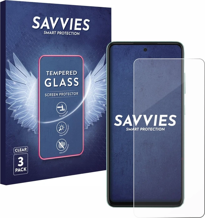 Savvies Panzerglas für Samsung Galaxy A52, 3er-Pack