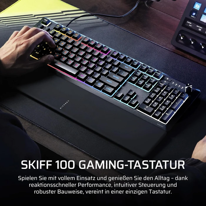 Corsair SKIFF 100, schwarz, LEDs RGB, USB, DE