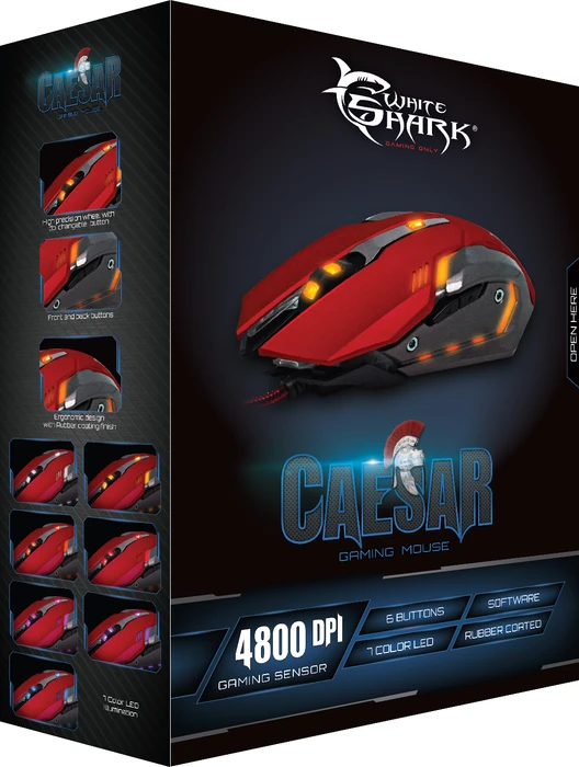 White Shark Caesar Gaming Mouse rot, USB